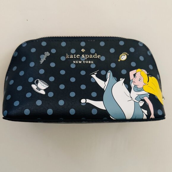 Disney x Kate Spade Collab Alice in Wonderland Small Cosmetic Bag - Picture 1 of 5